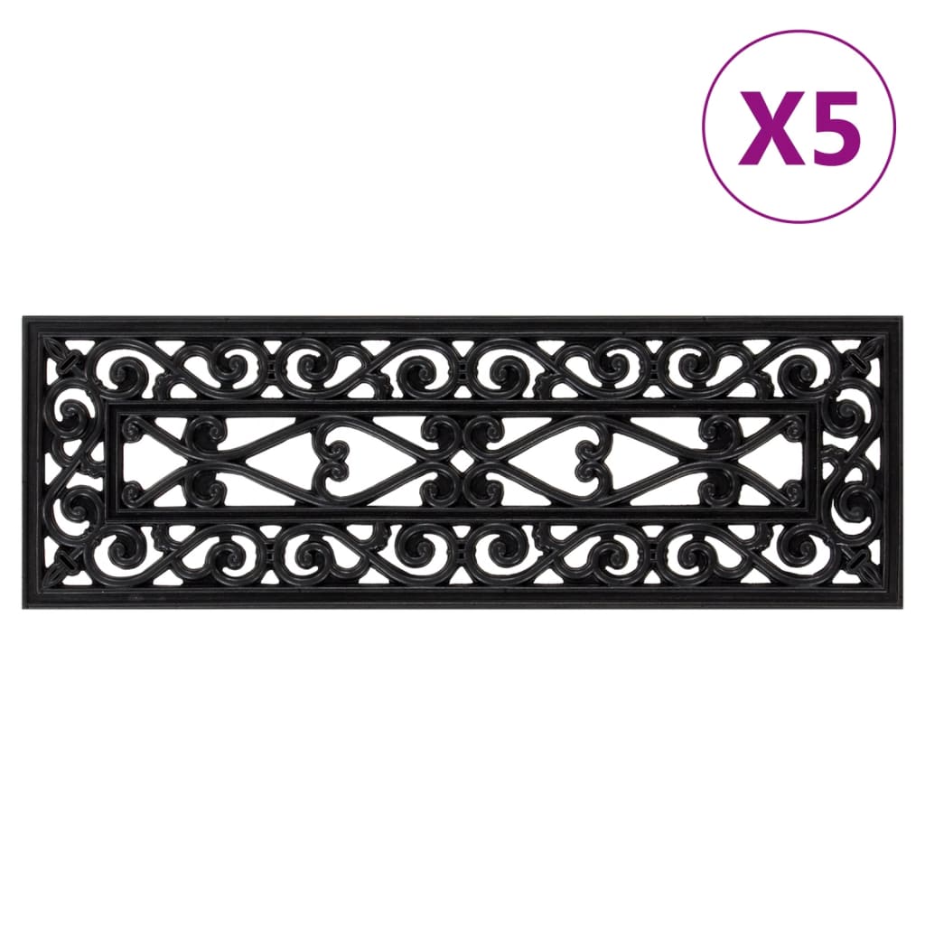 vidaXL Trepte de scara, 5 buc., 25x75 cm, cauciuc