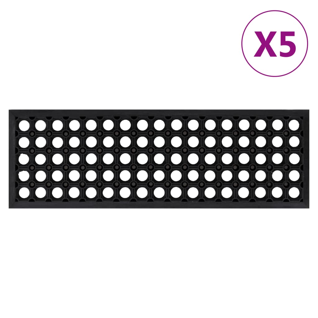 vidaXL Trepte de scară, 5 buc., 25x75 cm, cauciuc