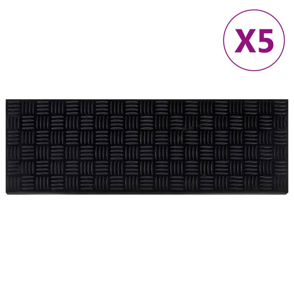 vidaXL Stufenmatten 5 Stk. 25x75 cm Gummi