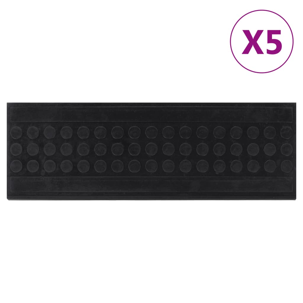 vidaXL Trepte de scară, 5 buc., 25x75 cm, cauciuc