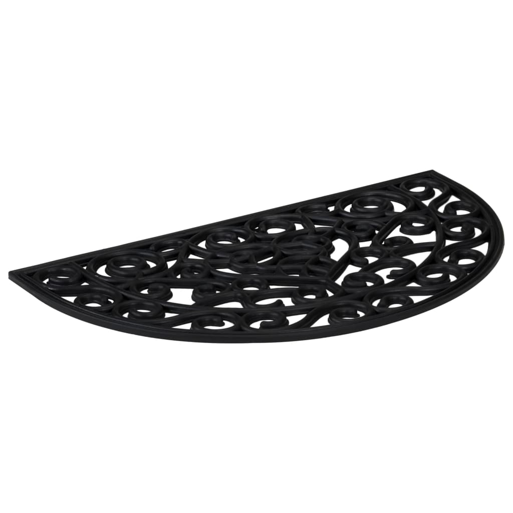 vidaXL Deurmat halfrond 45x75 cm rubber afbeelding