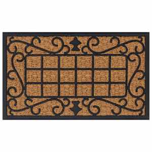 Predpražnik pravokoten 45x75 cm guma in kokosova vlakna