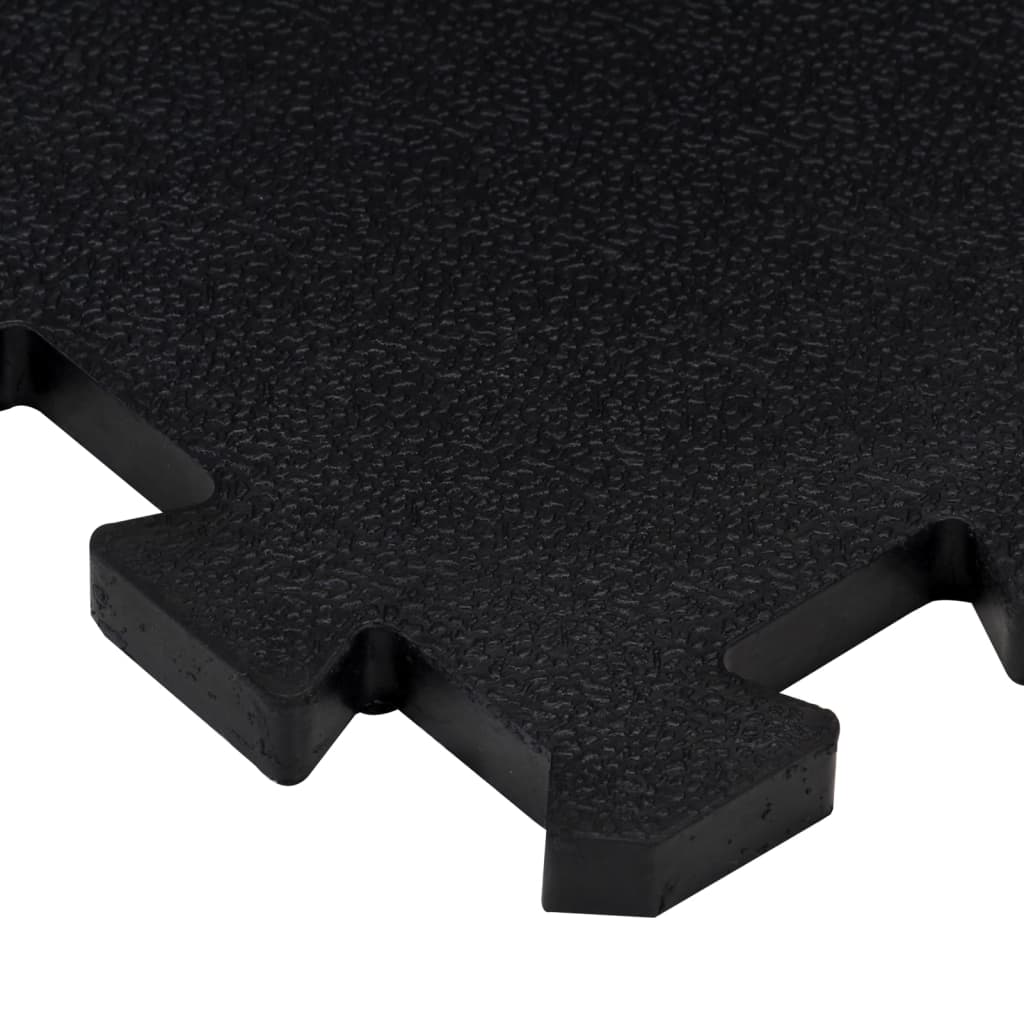  Gumové podlahové dlaždice 16 ks čierne 16 mm 30x30 cm