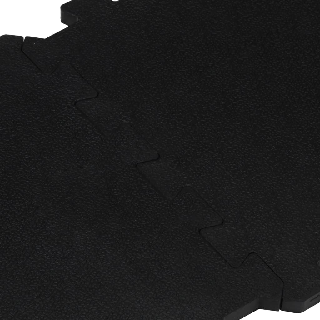  Gumové podlahové dlaždice 16 ks čierne 16 mm 30x30 cm