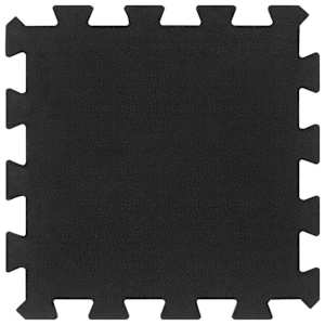 Gumové podlahové dlaždice 16 ks černé 16 mm 30 x 30 cm - obrázek 2