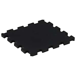 Gumové podlahové dlaždice 16 ks černé 16 mm 30 x 30 cm - obrázek 4