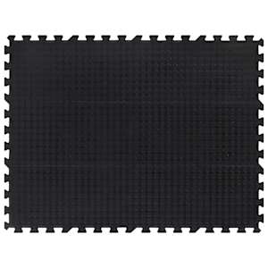 vidaXL kummist p&otilde;randamatt, must, 12 mm, 90 x 120 cm