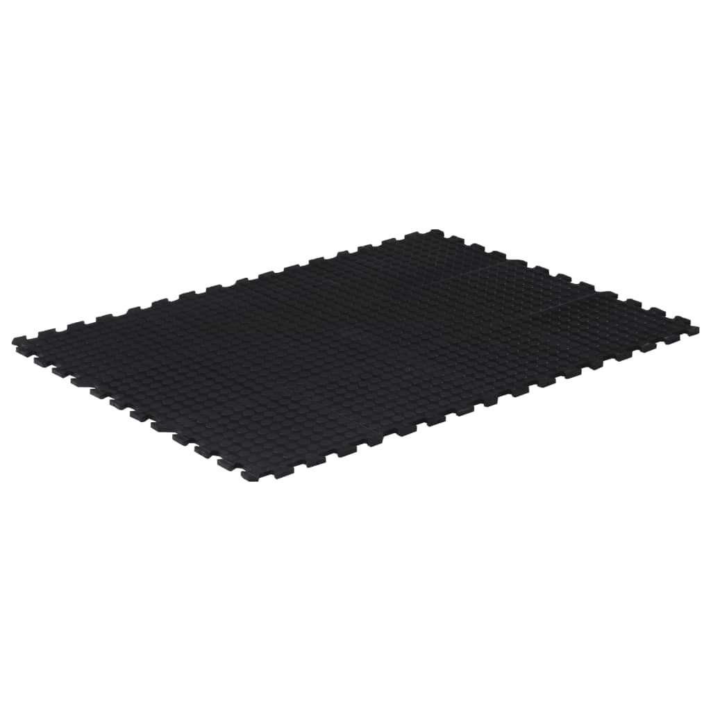 vidaXL Placă de podea din cauciuc, negru, 12 mm, 90x120 cm