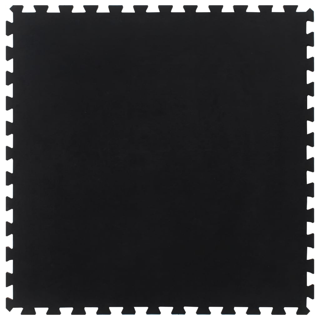 vidaXL Placă de podea din cauciuc, negru, 12 mm, 100x100 cm