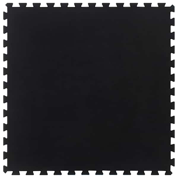 vidaXL kummist p&otilde;randamatt, must, 12 mm, 100x100 cm