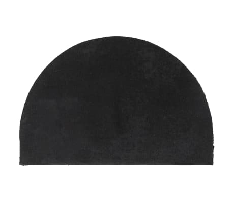 vidaXL Tapis de porte noir demi-rond 40x60 cm fibre de coco touffet&eacute;