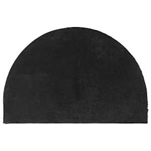 vidaXL Tapis de porte noir demi-rond 40x60 cm fibre de coco touffet&eacute;