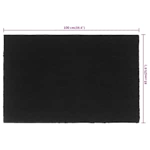 Rohožka před dveře černá 65 x 100 cm kokosové vlákno - obrázek 6