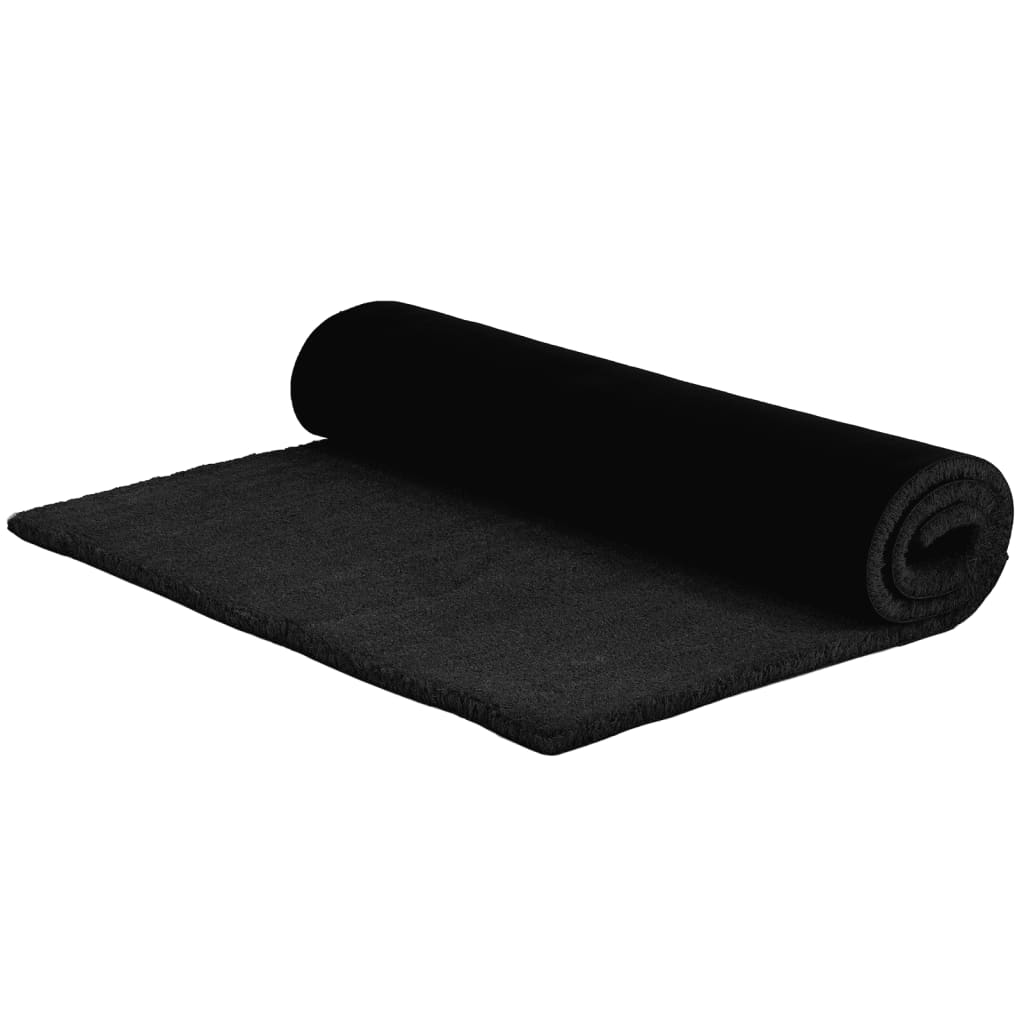 vidaXL Deurmat 100x200 cm getufte kokosvezel zwart