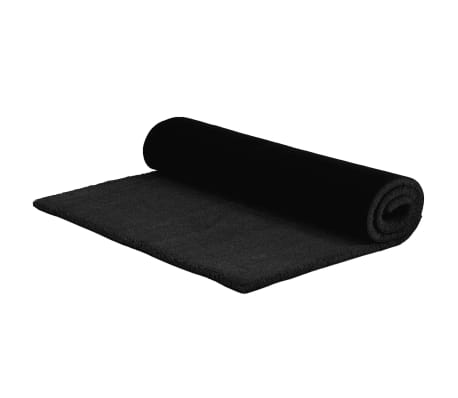 vidaXL Fu&szlig;matte Schwarz 100x300 cm Kokosfaser Getuftet