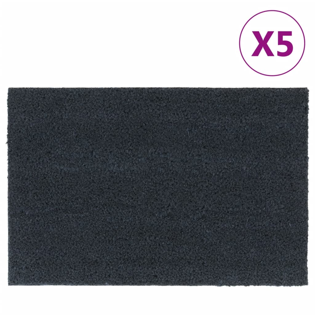 vidaXL Rohožky před dveře 5 ks tmavě šedé 40 x 60 cm kokosové vlákno