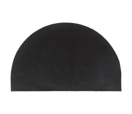 vidaXL Fu&szlig;matte Natur Halbrund 50x80 cm Kokosfaser Getuftet