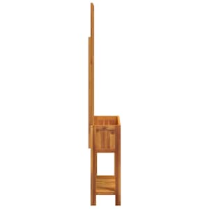 Truhlík s treláží a policí 100 x 32 x 185 cm masivní akácie - obrázek 5