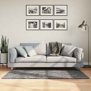 Preproga HUARTE s kratkimi vlakni pralna antracit 80x150 cm