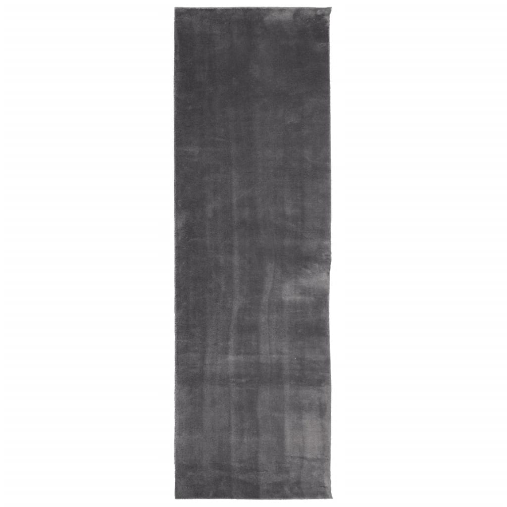 vidaXL Koberec HUARTE krátký vlas měkký a pratelný antracit 80x250 cm