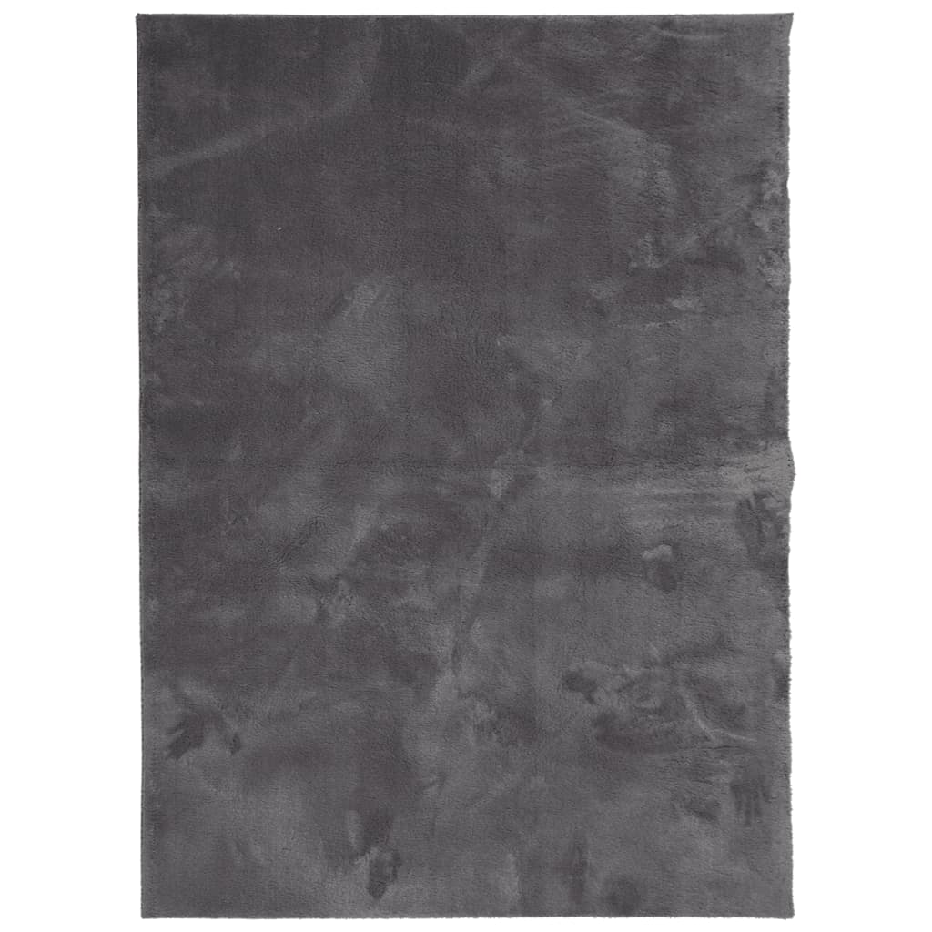 vidaXL Koberec HUARTE krátký vlas měkký a pratelný antracit 120x170 cm