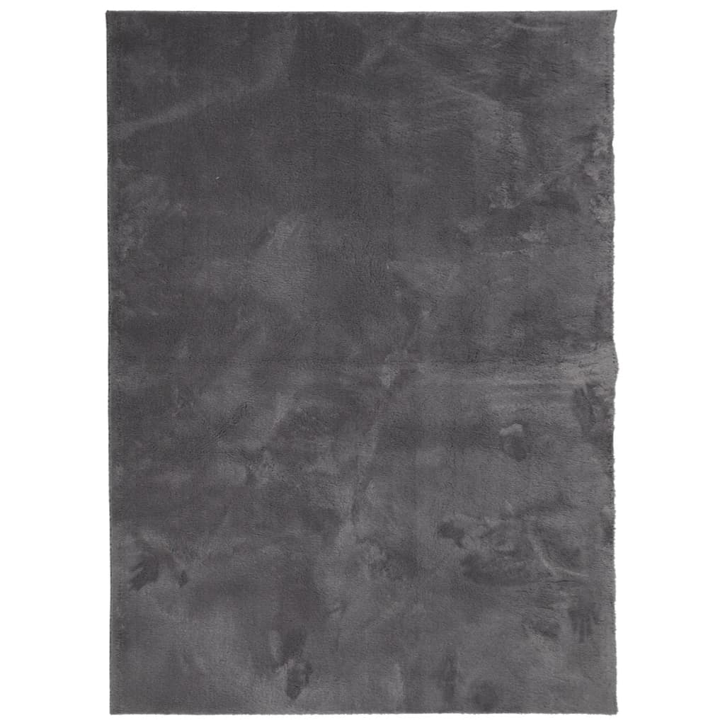 vidaXL Koberec HUARTE krátký vlas měkký a pratelný antracit 140x200 cm