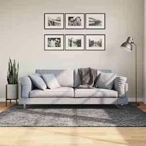 Koberec HUARTE krátký vlas měkký a pratelný antracit 140x200 cm - obrázek 1