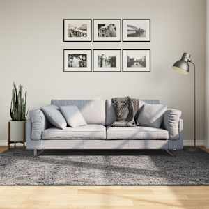 Koberec HUARTE krátký vlas měkký a pratelný antracit 160x230 cm