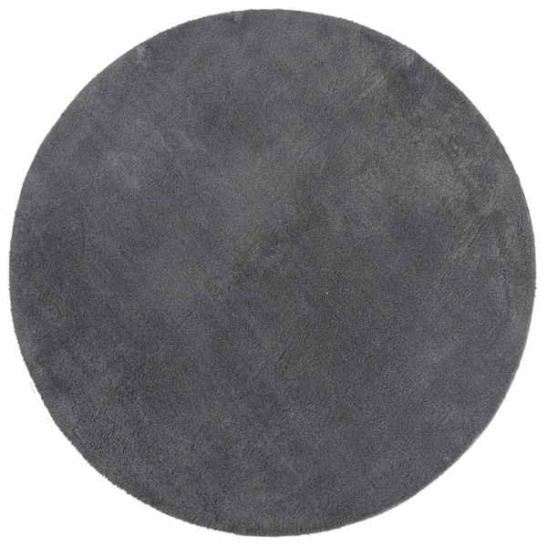 vidaXL vaip "HUARTE", l&uuml;hikese narmaga, pestav, antratsiit, &Oslash;80 cm