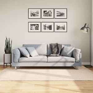 Koberec HUARTE krátký vlas měkký a pratelný béžový 140x200 cm - obrázek 1