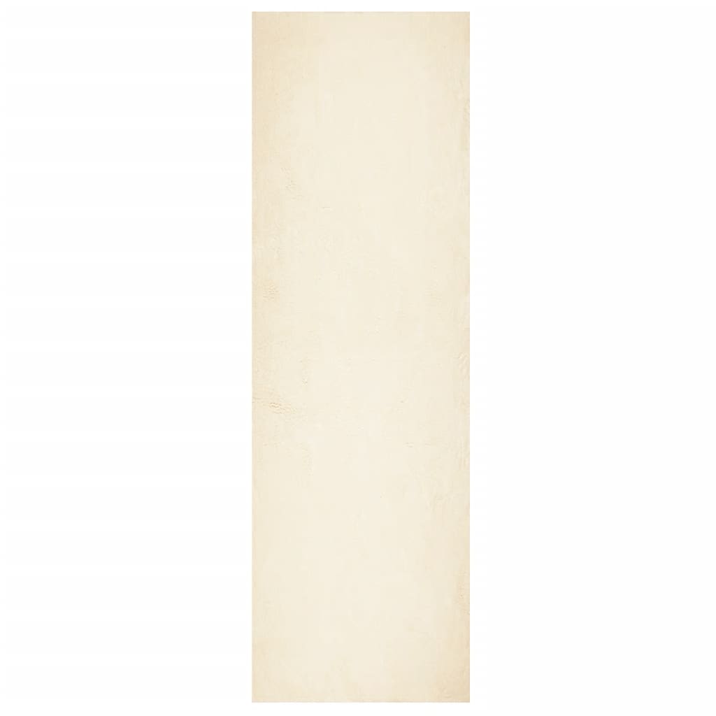 vidaXL Koberec HUARTE krátký vlas měkký a pratelný krémový 80x250 cm