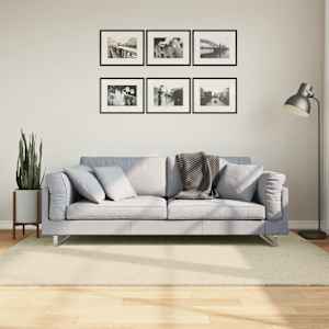 Koberec HUARTE krátký vlas měkký a pratelný krémový 140x200 cm - obrázek 1
