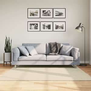 Koberec HUARTE krátký vlas měkký a pratelný krémový 160x160 cm - obrázek 1