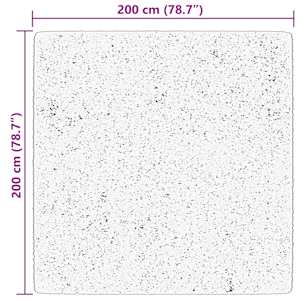 Koberec HUARTE krátký vlas měkký a pratelný krémový 200x200 cm - obrázek 10