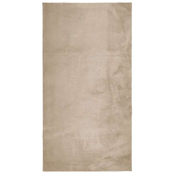 vidaXL vaip "HUARTE", l&uuml;hikese narmaga, pehme, pestav, beež, 60x110 cm