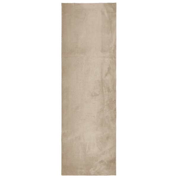 vidaXL vaip "HUARTE", l&uuml;hikese narmaga, pestav, liivakarva, 80x250 cm