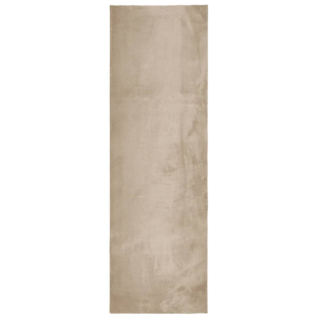 vidaXL Koberec HUARTE krátky vlas mäkký a umývateľný pieskový 80x250cm