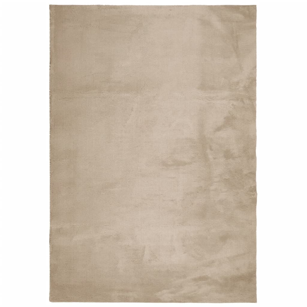 vidaXL Koberec HUARTE s krátkym vlakom umývateľný pieskový 140x200 cm
