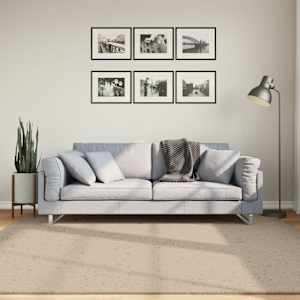 Koberec HUARTE krátký vlas měkký a pratelný pískový 200x200 cm - obrázek 1