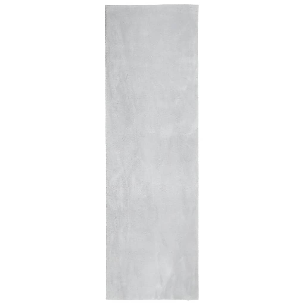 vidaXL Koberec HUARTE krátky vlas mäkký a umývateľný sivý 80x250 cm