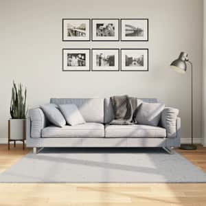 Koberec HUARTE krátký vlas měkký a pratelný šedý 160x160 cm - obrázek 1