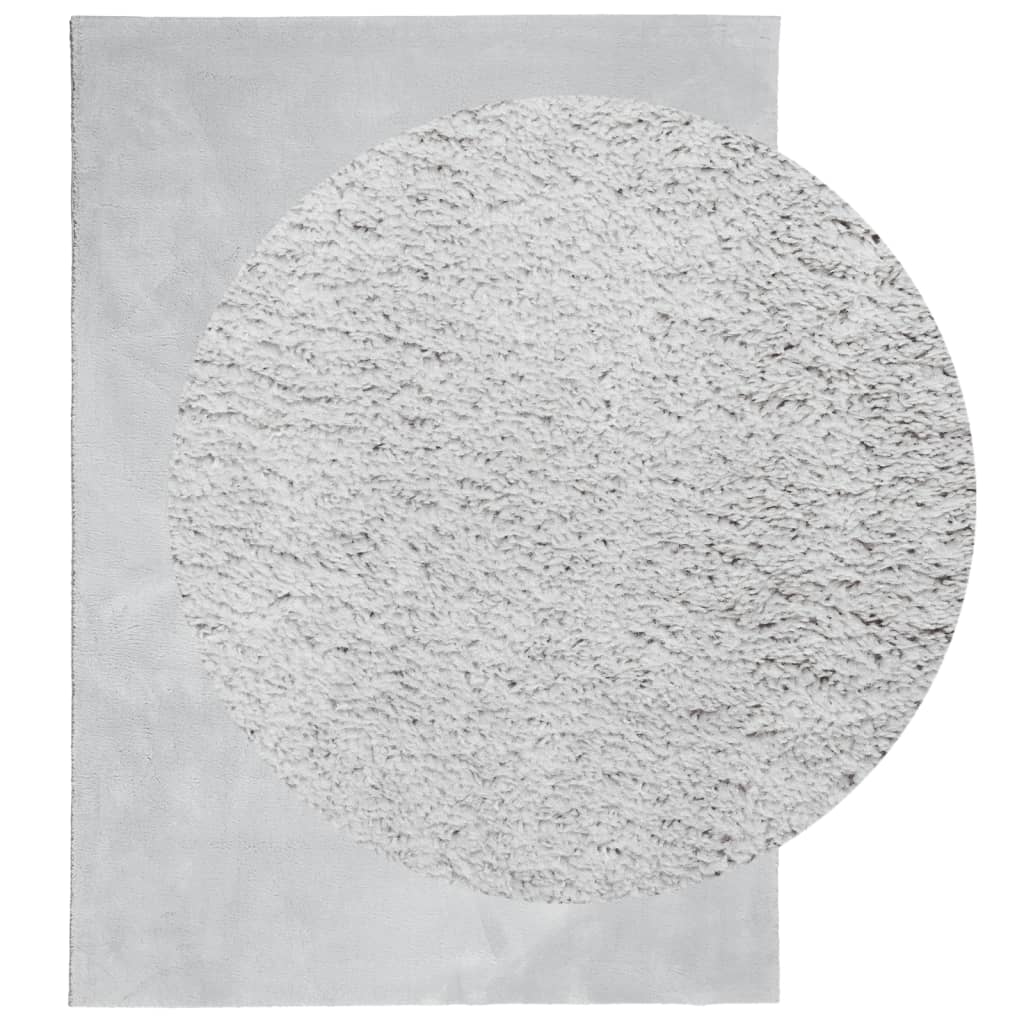 vidaXL Vloerkleed HUARTE laagpolig zacht wasbaar 160x230 cm grijs afbeelding