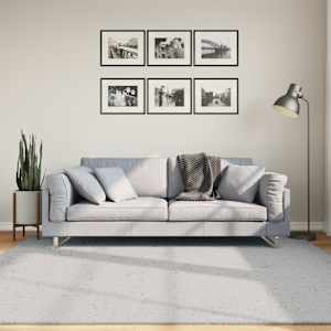 Koberec HUARTE krátký vlas měkký a pratelný šedý 200x200 cm - obrázek 1