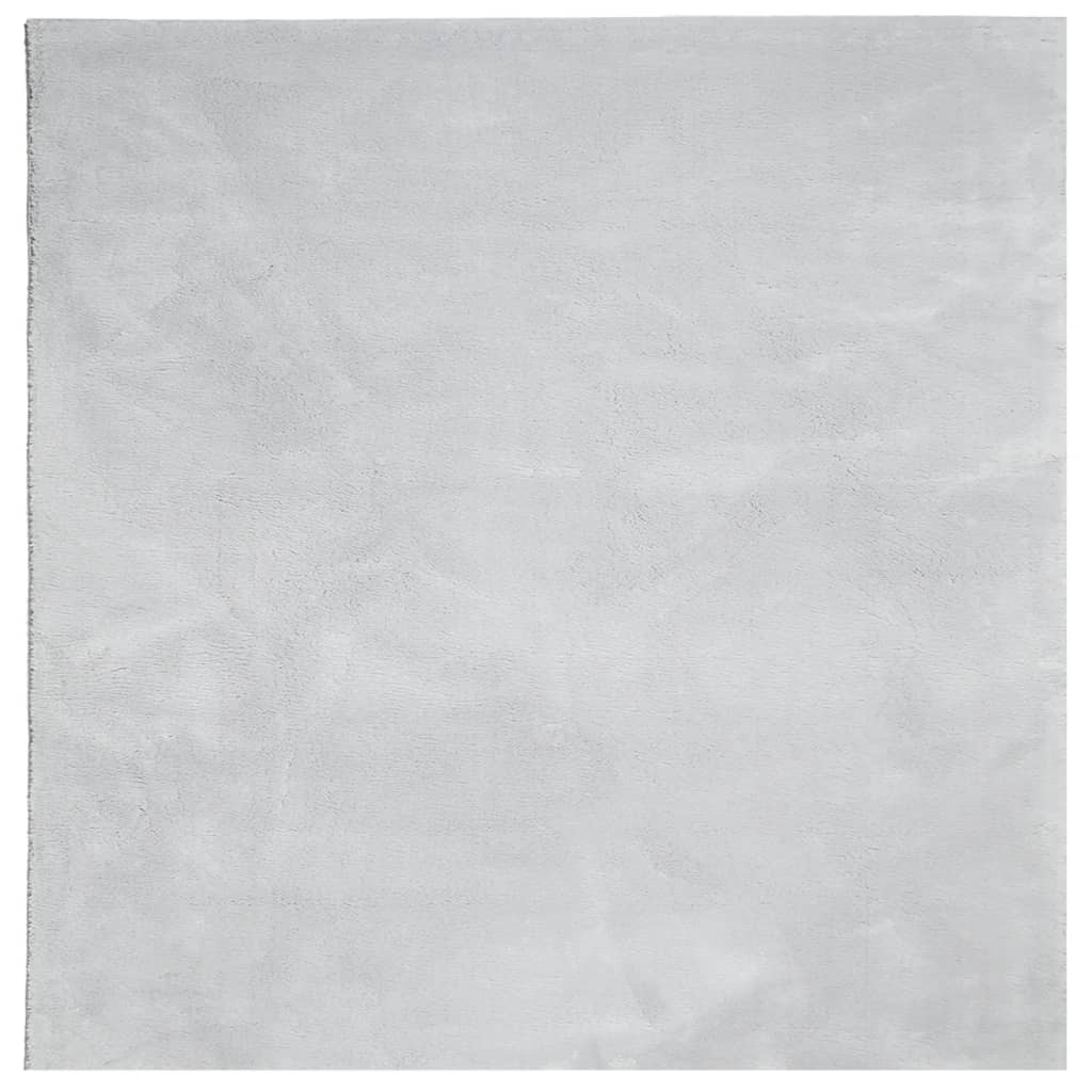 vidaXL Koberec HUARTE krátký vlas měkký a pratelný šedý 240x240 cm
