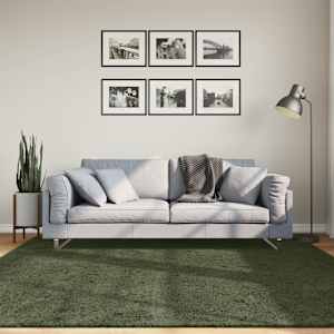 Koberec HUARTE krátký vlas měkký pratelný lesní zeleň 200x200cm - obrázek 1