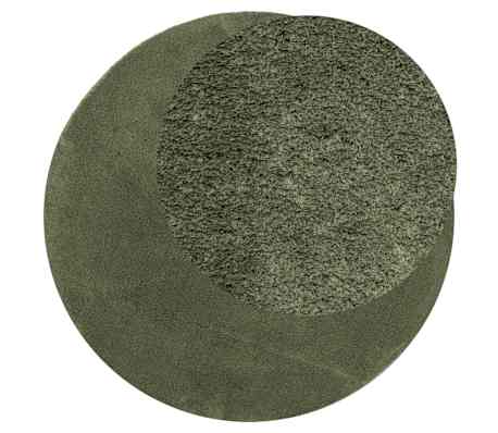 vidaXL Tapis HUARTE &agrave; poils courts doux et lavable vert for&ecirc;t &Oslash; 160 cm
