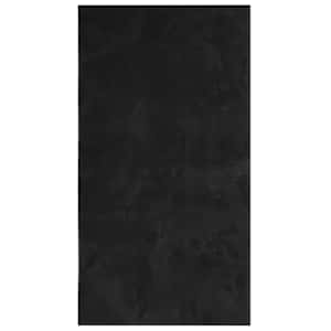 vidaXL vaip HUARTE, l&uuml;hikese narmaga, pestav, must, 60x110 cm