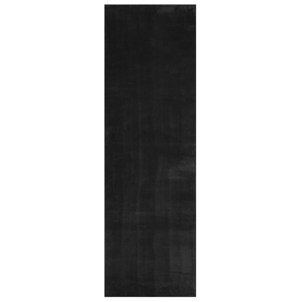 vidaXL Koberec HUARTE krátký vlas měkký a pratelný černý 80x250 cm