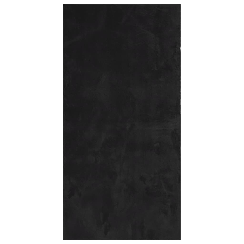 vidaXL Koberec HUARTE s krátkym vlakom umývateľný čierny 100x200 cm