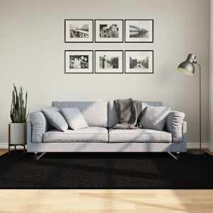 Koberec HUARTE krátký vlas měkký a pratelný černý 160x230 cm - obrázek 1
